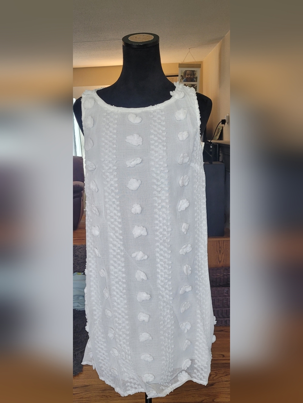 Sleeveless Solutions White Shift Dress